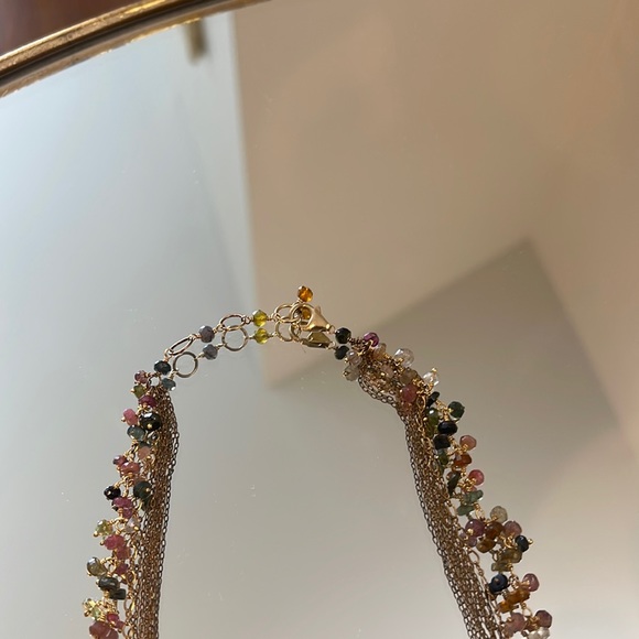 Handcrafted multi-colored and multi-layer necklace - Picture 3 of 4